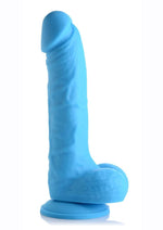 Load image into Gallery viewer, Lollicock Silicone Dildo with Balls - Berry/Blue - 7in
