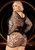 Load image into Gallery viewer, Long Sleeve Mini Dress - Black - Queen