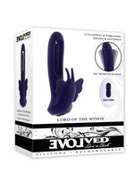 Load image into Gallery viewer, Lord Of The Wings Rechargeable Silicone Butterfly Stimulator with Remote - Purple
