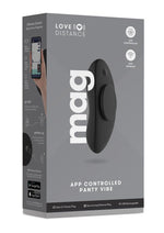 Load image into Gallery viewer, Love Distance Mag App Controlled Silicone Rechargeable Panty Vibe - Black
