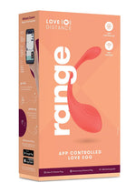 Load image into Gallery viewer, Love Distance Range App Controlled Silicone Rechargeable Love Egg - Coral/Orange
