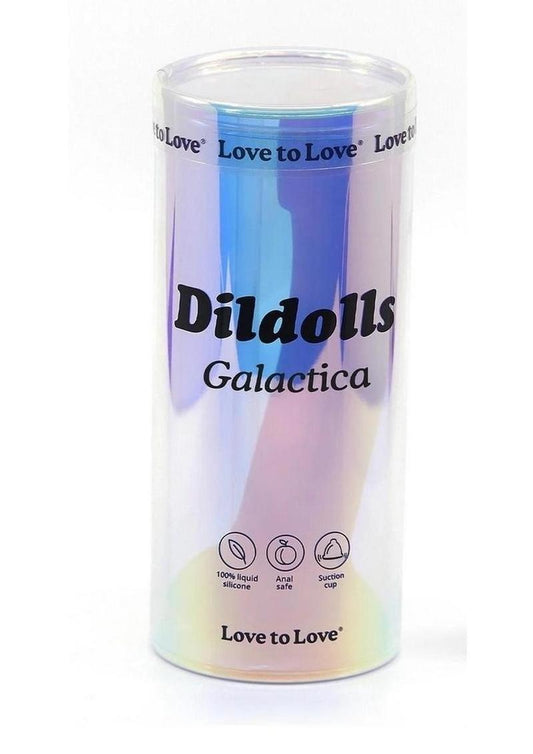 Love to Love Dildolls Galactica Silicone Dildo - Green/Pink