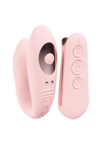 Load image into Gallery viewer, Loveline Charme Dual Motor Silicone Rechargeable Vibrator with Remote Control - Pink