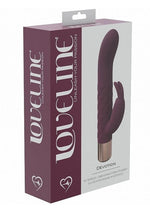 Load image into Gallery viewer, Loveline Devotion Silicone Rechargeable 10 Speed Mini Rabbit - Burgundy/Red
