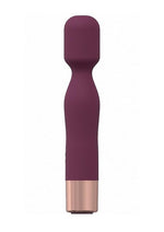 Load image into Gallery viewer, Loveline Glamour Silicone Rechargeable 10 Speed Mini Wand - Burgundy/Red