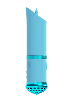 Load image into Gallery viewer, Loveline Luxe 10 Function Mini Lipstick Rechargeable Silicone Vibrator - Blue
