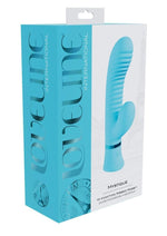 Load image into Gallery viewer, Loveline Mystique 10 Function Rechargeable Silicone Ribbed Rabbit - Blue
