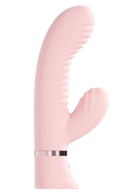 Load image into Gallery viewer, Loveline Mystique 10 Function Rechargeable Silicone Ribbed Rabbit - Pink
