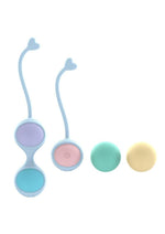 Load image into Gallery viewer, Loveline Pelvifit 10 Function Vibrating Interchangeable Rechargeable Silicone Strength Weighted Kegel Kit - Assorted Colors - 5 Piece