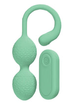 Load image into Gallery viewer, Loveline Pelvifit Beads 10 Function Vibrating Rechargeable Silicone Kegel Vibe with Remote Control - Green
