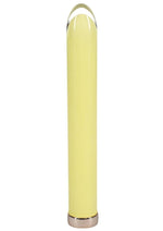 Load image into Gallery viewer, Loveline Sparkle Rechargeable 10 Function Glass Vibrator - Yellow - 6.3in
