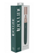Load image into Gallery viewer, Loveline The Traveler Rechargeable 10 Speed Travel Vibrator - Green - Holds Lubricant - Green
