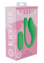 Load image into Gallery viewer, Loveline Velvet G-Spot 10 Function Silicone Rechargeable Vibrator with Remote - Green