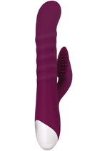 Load image into Gallery viewer, Lovely Lucy Rechargeable Silicone Dual Vibrator with Clitoral Stimulator - Red
