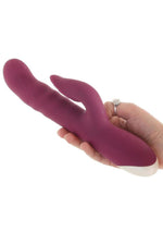 Load image into Gallery viewer, Lovely Lucy Rechargeable Silicone Dual Vibrator with Clitoral Stimulator
