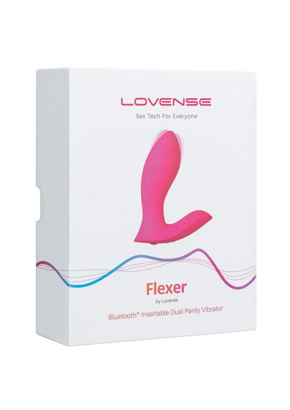 Lovense Flexer Rechargeable Silicone App-Controlled Panty Vibe - Pink