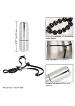 Load image into Gallery viewer, Lover&#39;s Vibrating Thong Panty Vibe with Pleasure Beads
