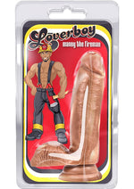 Load image into Gallery viewer, Loverboy Manny The Fireman Dildo with Balls - Caramel - 7in
