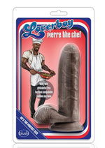 Load image into Gallery viewer, Loverboy Pierre The Chef Dildo with Balls - Chocolate - 7in
