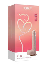 Load image into Gallery viewer, Luis App Controlled Real Thrusting Rechargeable Silicone Dildo with Clit Licker - Caramel - 8.5in