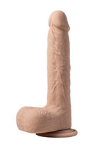 Load image into Gallery viewer, Luis App Controlled Real Thrusting Rechargeable Silicone Dildo with Clit Licker - Caramel - 8.5in