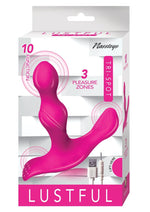 Load image into Gallery viewer, Lustful Tri-Spot Silicone Rechargeable Vibrator - Pink
