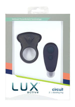 Load image into Gallery viewer, Lux Active Circuit Rechargeable Silicone Cock Ring with Remote Control - Blue/Navy
