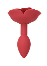 Load image into Gallery viewer, Lux Active Red Rose Silicone Anal Plug - Red