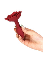Load image into Gallery viewer, Lux Active Red Rose Silicone Anal Plug