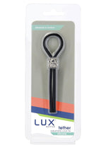 Load image into Gallery viewer, Lux Active Tether Adjustable Silicone Cock Tie - Black/Silver
