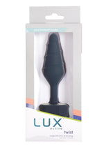 Load image into Gallery viewer, Lux Active Twist Rechargeable Silicone Anal Plug - Blue - Large