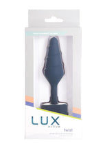 Load image into Gallery viewer, Lux Active Twist Rechargeable Silicone Anal Plug - Blue - Small