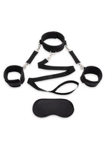 Load image into Gallery viewer, Lux Fetish Collar and Leash Set with Removable Cuffs - Black

