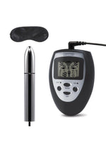 Load image into Gallery viewer, Lux Fetish Electro Sex Shock Wand with Remote Control - Black/Silver