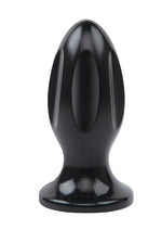 Load image into Gallery viewer, Lux Fetish Grooved Butt Plug - Black - 5in