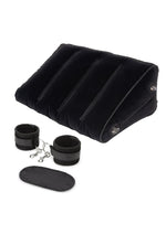 Load image into Gallery viewer, Lux Fetish Inflatable Position Wedge with Detachable Cuffs - Black