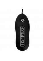 Load image into Gallery viewer, Lux Fetish Latex Inflatable Vibrating Curvd Dildo with Wired Remote Control
