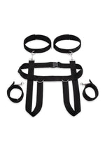 Load image into Gallery viewer, Lux Fetish Position Pal Harness with Removable Thigh Cuffs - Black