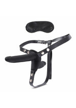 Load image into Gallery viewer, Lux Fetish Silicone Strap-On Harness Dildo - Black