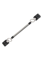 Load image into Gallery viewer, Lux Fetish Spreader Bar with Lockable Cuffs - Black/Silver
