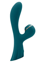 Load image into Gallery viewer, Luxe Aura Rechargeable Silicone Clitoral Stimulator - Teal
