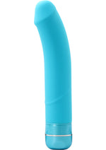 Load image into Gallery viewer, Luxe Beau Vibrating Silicone Dildo - Blue - 8.5in
