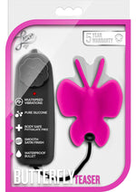 Load image into Gallery viewer, Luxe Butterfly Teaser Silicone Egg with Remote Control - Fuchsia/Pink