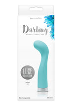 Load image into Gallery viewer, Luxe Collection Darling G-Spot Rechargeable Silicone Flexible Compact Vibrator - Green/Turquoise
