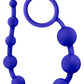 Luxe Silicone 10 Anal Beads - Blue/Indigo