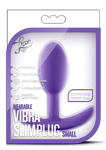 Load image into Gallery viewer, Luxe Wearable Vibra Slim Plug Silicone Butt Plug - Purple - Small