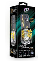 Load image into Gallery viewer, M For Men Spinmaster Pro Rechargeable Masturbator - Clear/Grey