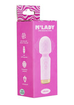 Load image into Gallery viewer, M'lady Rechargeable Silicone Mini Vibrating Wand - Pink