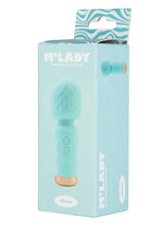 Load image into Gallery viewer, M'lady Rechargeable Silicone Mini Vibrating Wand - Teal