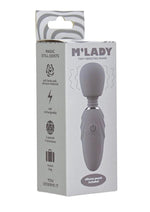 Load image into Gallery viewer, M'lady Rechargeable Silicone Tiny Vibrating Wand - Grey
